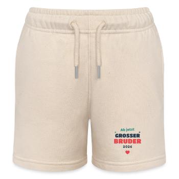 Einschulung 2026 Bruder - Schulkind Geschenk Schul - Kinder Organic Joggingshorts Mini Bolter von Stanley/Stella - Natur - Vorne