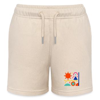 Bunte Formen - Kinder Organic Joggingshorts Mini Bolter von Stanley/Stella - Natur - Vorne