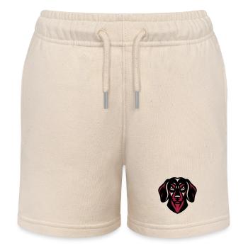 Schwarzer Dackel Logo - Kinder Organic Joggingshorts Mini Bolter von Stanley/Stella - Natur - Vorne