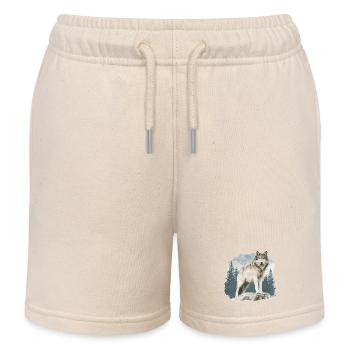 Wolf Vintage - Kinder Organic Joggingshorts Mini Bolter von Stanley/Stella - Natur - Vorne
