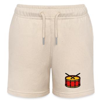 Stadium Drum Ultras Icon - Kids Organic Sweat Shorts by Stanley/Stella - soft Ecru - Front