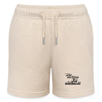 Ostalgie, DDR Kult ,Wir hatten ja nüscht (25) - Kinder Organic Joggingshorts Mini Bolter von Stanley/Stella - Natur - Vorne