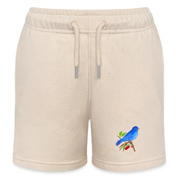 Oiseau bleu - Short de jogging enfant bio Stanley/Stella - écru doux - Devant