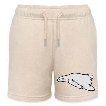 lazy_bear - Kids Organic Sweat Shorts by Stanley/Stella - soft Ecru - Front