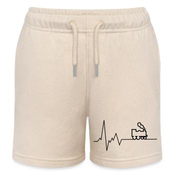 Chemin de fer Heartbeat - Short de jogging enfant bio Stanley/Stella - écru doux - Devant