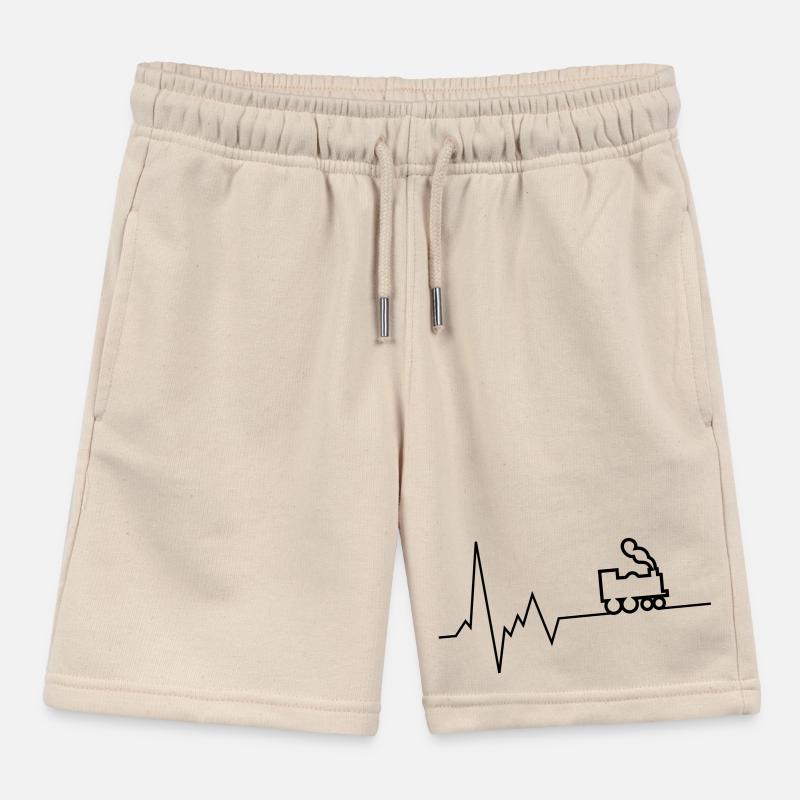 heartbeat railway Kids Organic Sweat Shorts by Stanley/Stella
