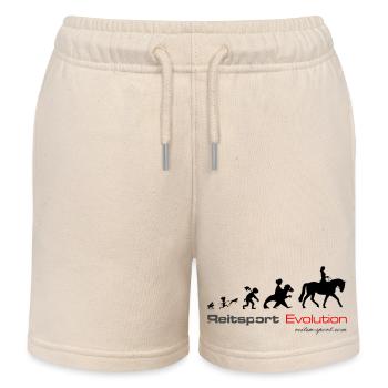 Reitsport Evolution - Kinder Organic Joggingshorts Mini Bolter von Stanley/Stella - Natur - Vorne