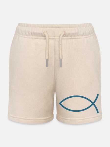 Gesù pesce Ichthys pesce pesce - Stanley/Stella børne sweatshorts økologisk - blød ecru