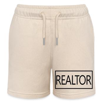 Realtor Proud Graduated Real Estate Student - Kids Organic Sweat Shorts by Stanley/Stella - soft Ecru - Front