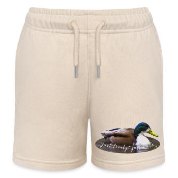 just lovely just cute - Kids Organic Sweat Shorts by Stanley/Stella - soft Ecru - Front