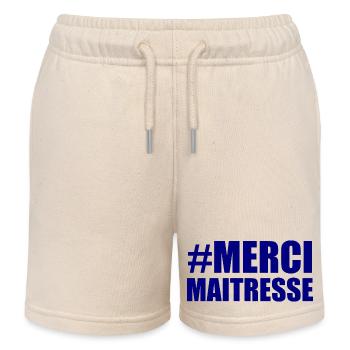 MAÎTRESSE. MERCI. MERCI MAÎTRESSE - Short de jogging enfant bio Stanley/Stella - écru doux - Devant
