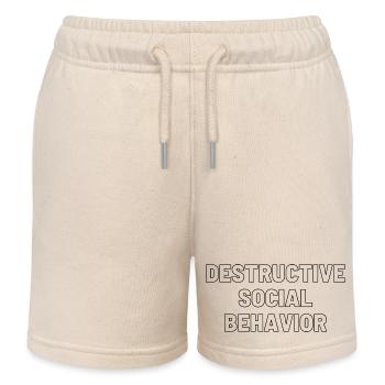 COMPORTEMENT SOCIAL DESTRUCTEUR - Short de jogging enfant bio Stanley/Stella - écru doux - Devant