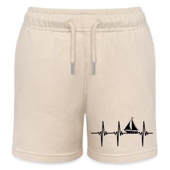 Heartbeat pour les bateaux rapides à voiles - Short de jogging enfant bio Stanley/Stella - écru doux - Devant