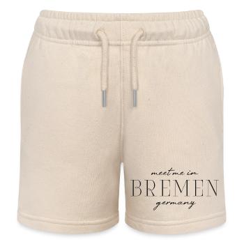 Bremen, Germany Elegance Style Design T-Shirt - Kids Organic Sweat Shorts by Stanley/Stella - soft Ecru - Front