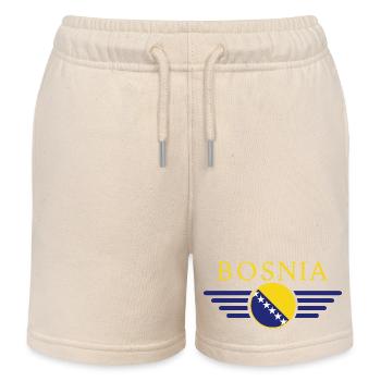 J’aime la Bosnie, T-shirt design de style élégance - Short de jogging enfant bio Stanley/Stella - écru doux - Devant