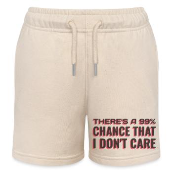 There's a 99% chance I don't care - Kids Organic Sweat Shorts by Stanley/Stella - soft Ecru - Front