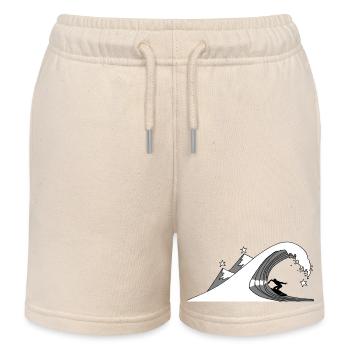 Sternen-Surfen - Kinder Organic Joggingshorts Mini Bolter von Stanley/Stella - Natur - Vorne
