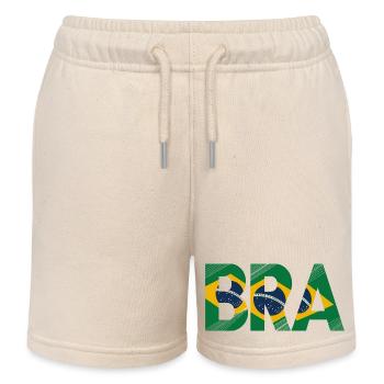 Brazil - Kids Organic Sweat Shorts by Stanley/Stella - soft Ecru - Front
