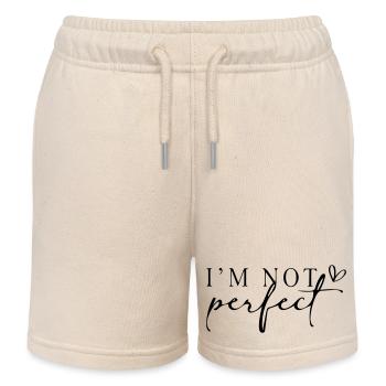 I'm not perfect. - Kids Organic Sweat Shorts by Stanley/Stella - soft Ecru - Front