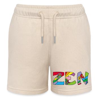 Zen et yoga - Short de jogging enfant bio Stanley/Stella - écru doux - Devant