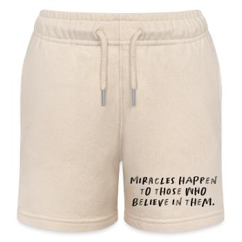 Miracles Lapins Taux de motivation - Short de jogging enfant bio Stanley/Stella - écru doux - Devant