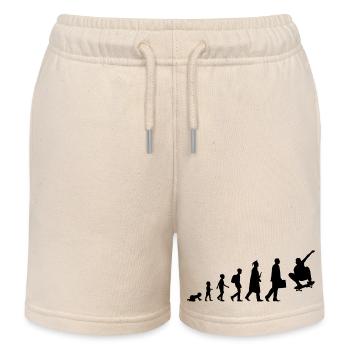 Skateboarder Evolution - Kinder Organic Joggingshorts Mini Bolter von Stanley/Stella - Natur - Vorne