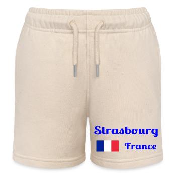 Strasbourg, France- Imprimés élégants - Short de jogging enfant bio Stanley/Stella - écru doux - Devant