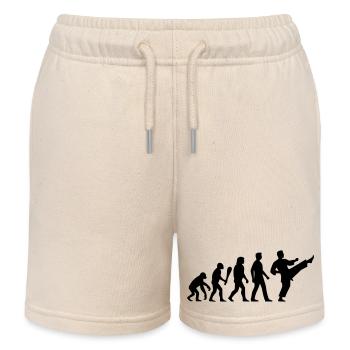 Karate Evolution - Kids Organic Sweat Shorts by Stanley/Stella - soft Ecru - Front
