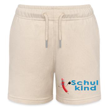 Lustiger Schulstift zum Schulanfang - Kinder Organic Joggingshorts Mini Bolter von Stanley/Stella - Natur - Vorne