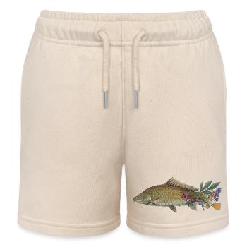 The carp - Kids Organic Sweat Shorts by Stanley/Stella - soft Ecru - Front