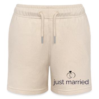Frisch verheiratet - Trauringe - Kinder Organic Joggingshorts Mini Bolter von Stanley/Stella - Natur - Vorne