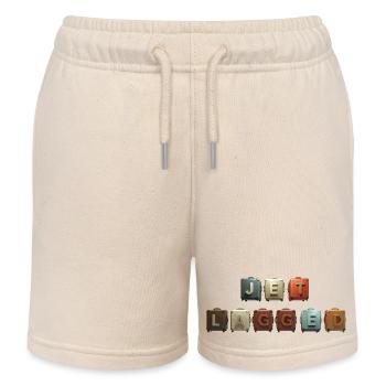 JET LAGGED – Koffer in der Luft - Kinder Organic Joggingshorts Mini Bolter von Stanley/Stella - Natur - Vorne