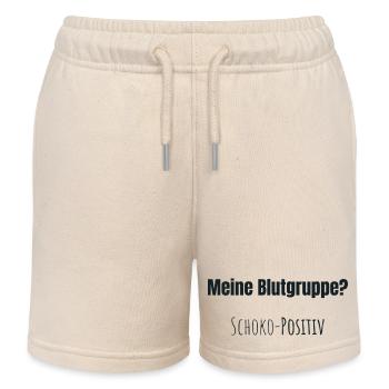 Blutgruppe: Schoko positiv - Kinder Organic Joggingshorts Mini Bolter von Stanley/Stella - Natur - Vorne