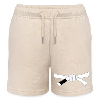 Whitebelt - Weißgurt - Kinder Organic Joggingshorts Mini Bolter von Stanley/Stella - Natur - Vorne