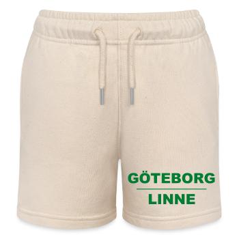 Göteborg Leinen – Grün-Schwarz Design - Kinder Organic Joggingshorts Mini Bolter von Stanley/Stella - Natur - Vorne