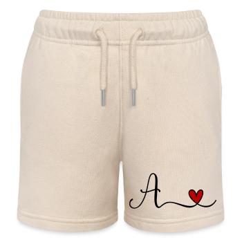 A - Short de jogging enfant bio Stanley/Stella - écru doux - Devant