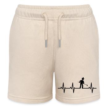 Landwirtschaft Kardiogramm - Kinder Organic Joggingshorts Mini Bolter von Stanley/Stella - Natur - Vorne