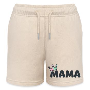 Mom Crown Queen Mother's Day Best Mom - Kids Organic Sweat Shorts by Stanley/Stella - soft Ecru - Front