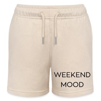 Ambiance du week-end | T-shirt minimaliste du week-end | Points positifs - Short de jogging enfant bio Stanley/Stella - écru doux - Devant