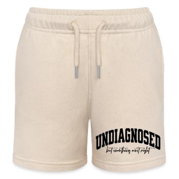 Undiagnosed but something aint right - Kids Organic Sweat Shorts by Stanley/Stella - soft Ecru - Front