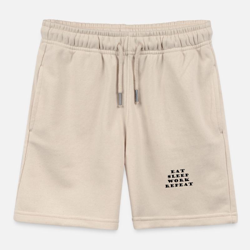 Eat Sleep Work Repeat Kinder Organic Joggingshorts Mini Bolter von Stanley/Stella