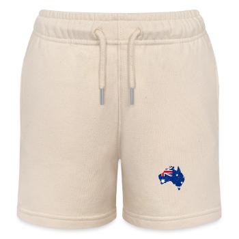 Chemise drapeau de continent australien - Short de jogging enfant bio Stanley/Stella - écru doux - Devant