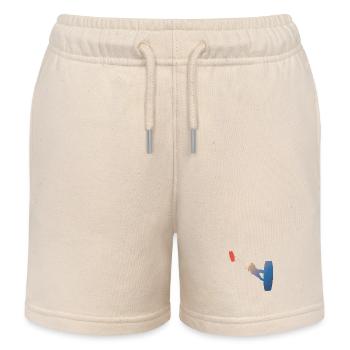 Kitesurfer Tshirts mit Farbverlauf und coolem Kite - Kinder Organic Joggingshorts Mini Bolter von Stanley/Stella - Natur - Vorne