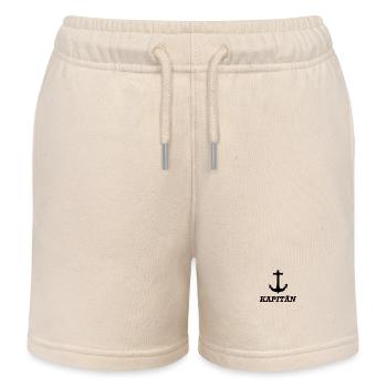 Kapitän - Schiffsführer / Skipper Segeltörn - Kinder Organic Joggingshorts Mini Bolter von Stanley/Stella - Natur - Vorne