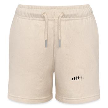 Crane operator Evolution black - Kids Organic Sweat Shorts by Stanley/Stella - soft Ecru - Front