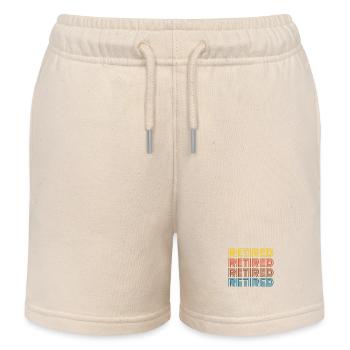 Retirement Pension Retiree Retro Style - Kids Organic Sweat Shorts by Stanley/Stella - soft Ecru - Front