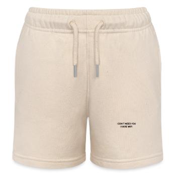Ich brauche dich nicht ich hab WIFI - Kinder Organic Joggingshorts Mini Bolter von Stanley/Stella - Natur - Vorne