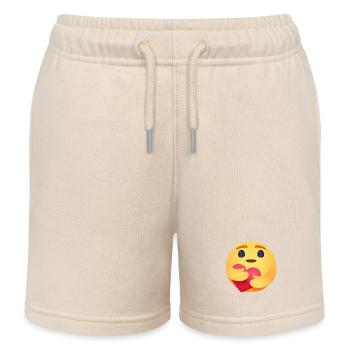 Caring Emoji Umarmungen Herz Lustiges Gesicht - Kinder Organic Joggingshorts Mini Bolter von Stanley/Stella - Natur - Vorne