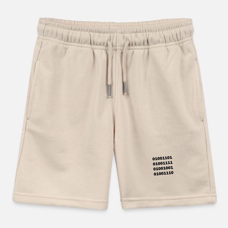 Binary code MOIN Kids Organic Sweat Shorts by Stanley/Stella