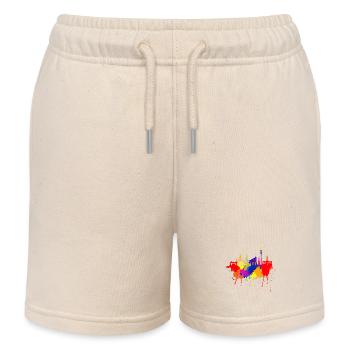 Hambourg Skyline Couleurs Colorées Peinture Art Perle - Short de jogging enfant bio Stanley/Stella - écru doux - Devant
